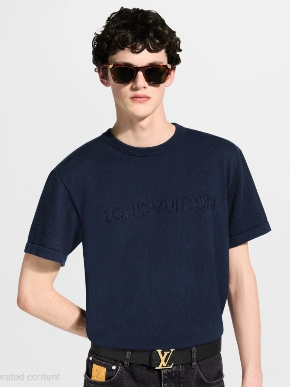 Louis Vuitton Crewneck Cashmere Cotton T-Shirt - Picture 4 of 16